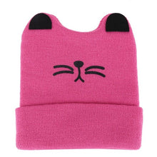 Load image into Gallery viewer, Children Hat Winter Warm Kids Comfortable Knitted Hat Smile Face Solid Cap Earflap Beanie Crochet Baby Boys Clothes Girls Hats