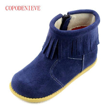 Load image into Gallery viewer, Winter warm boots for girls children's shoes girls snow boots girl baby fringe boots kids martin boots warm shoes