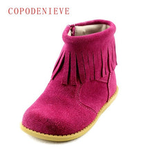 Load image into Gallery viewer, Winter warm boots for girls children's shoes girls snow boots girl baby fringe boots kids martin boots warm shoes