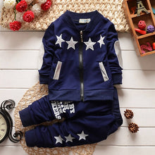 Load image into Gallery viewer, Baby Boy Clothes Sets Small Child Sport tracksuit Star Zip cardigan