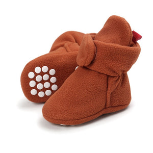Winter Newborn Walking Shoes For Baby Boy Warm Wool Floor Booties Non-Slip Unisex Toddler Crib Shoes Infant First Walkers