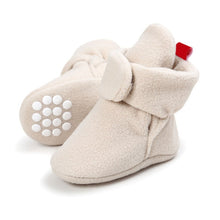 Load image into Gallery viewer, Winter Newborn Walking Shoes For Baby Boy Warm Wool Floor Booties Non-Slip Unisex Toddler Crib Shoes Infant First Walkers
