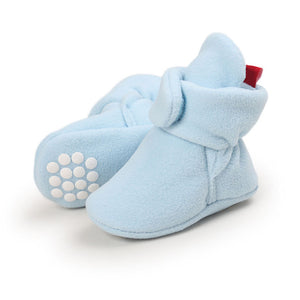 Winter Newborn Walking Shoes For Baby Boy Warm Wool Floor Booties Non-Slip Unisex Toddler Crib Shoes Infant First Walkers