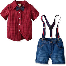 Load image into Gallery viewer, New Boys' Cotton Baby Clothes Cute Shirt+Jeans Shorts