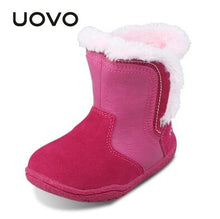 Load image into Gallery viewer, UOVO Girls Boots 2019 Winter Boots Kids Fashion Shoes Rubber Toddler Girl Winter Boots Little Children's footwear Size 23#-30#