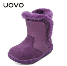 Load image into Gallery viewer, UOVO Girls Boots 2019 Winter Boots Kids Fashion Shoes Rubber Toddler Girl Winter Boots Little Children's footwear Size 23#-30#