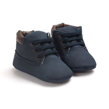 Load image into Gallery viewer, Infant Baby Boy &amp; Girl Soft Sole PU Leather First Walkers Crib Shoes 0->18 Months