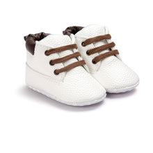 Load image into Gallery viewer, Infant Baby Boy &amp; Girl Soft Sole PU Leather First Walkers Crib Shoes 0->18 Months