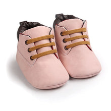 Load image into Gallery viewer, Infant Baby Boy &amp; Girl Soft Sole PU Leather First Walkers Crib Shoes 0->18 Months