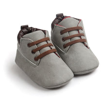 Load image into Gallery viewer, Infant Baby Boy &amp; Girl Soft Sole PU Leather First Walkers Crib Shoes 0->18 Months