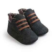 Load image into Gallery viewer, Infant Baby Boy &amp; Girl Soft Sole PU Leather First Walkers Crib Shoes 0->18 Months