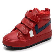 Load image into Gallery viewer, SKHEK Winter Girls Boys Snow Boots Waterproof Ankle Kids Boots Flat Warm Plush Lining Children's Shoes Winter Boots For Girls
