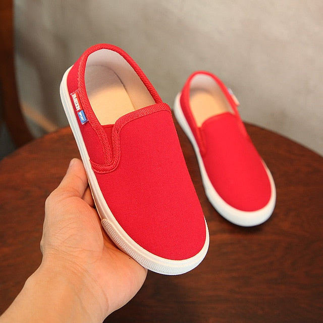 Load image into Gallery viewer, JGSHOWKITO Fashion Unisex Kids Canvas Shoes For Boys Girls Children's Casual Sneakers Soft Breathable Boys Flats All-Match 27-38