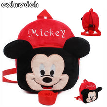 Load image into Gallery viewer, Baby mickey Harnesses Leashes minnie Plush Backpack Walking Anti-lost Bag Safety Activity Gear Children Backpack School bags