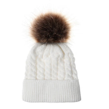 Load image into Gallery viewer, Winter Hats For Kid Knit Beanie Baby Hat Children Fur Pom Pom Hats For Girls Boys Warm Cap