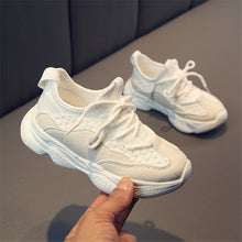 Load image into Gallery viewer, DIMI Children's Shoes 2019 Spring Girl's Soft-soled Genuine Leather Suede Shoes Fashion Brand Breathable Boys Net Cloth Sneakers