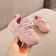 Load image into Gallery viewer, DIMI Children's Shoes 2019 Spring Girl's Soft-soled Genuine Leather Suede Shoes Fashion Brand Breathable Boys Net Cloth Sneakers